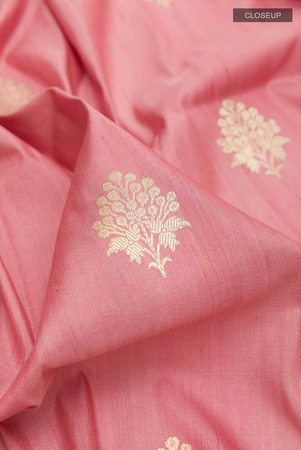 Pink Banarasi Tussar Silk Saree