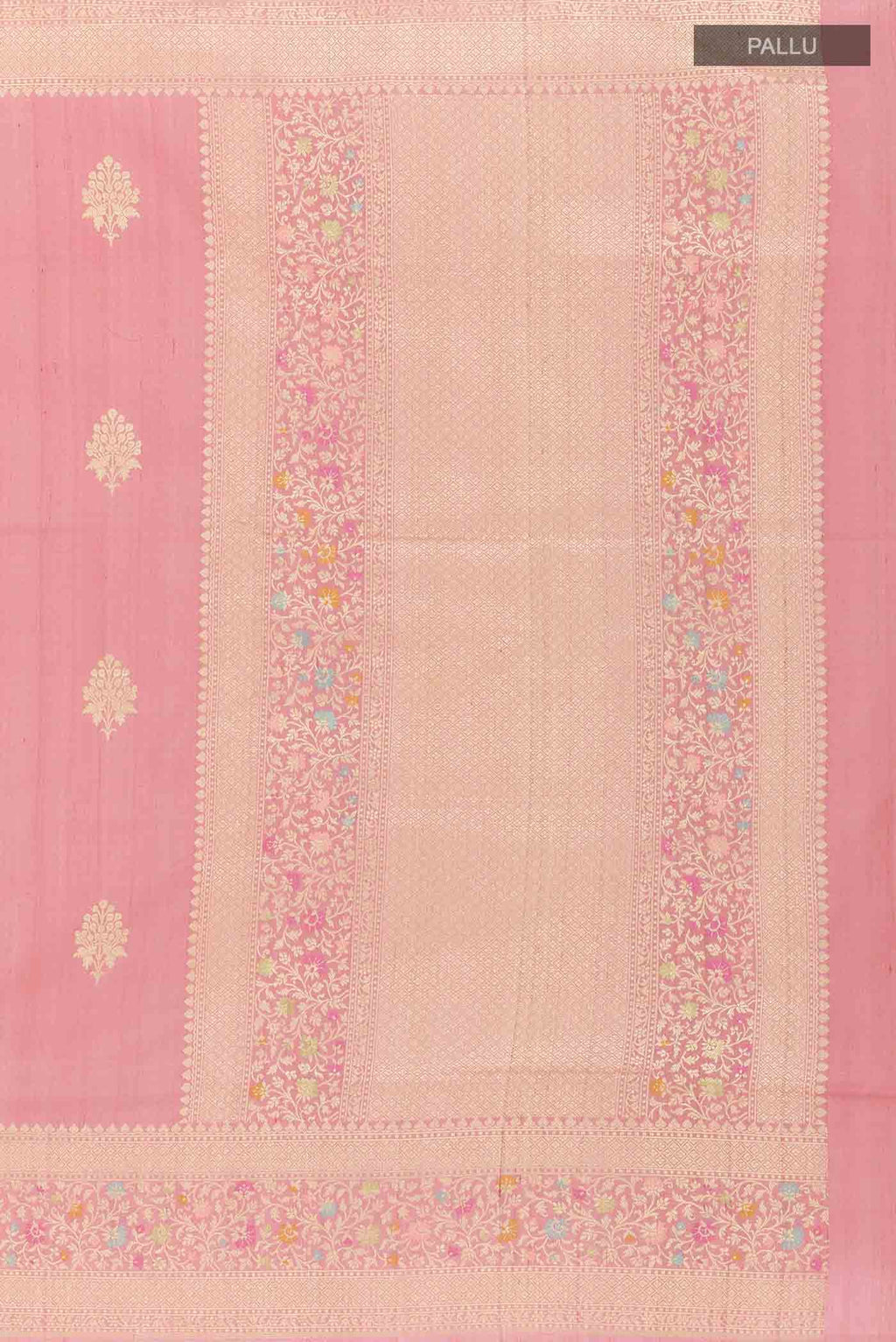 Pink Banarasi Tussar Silk Saree