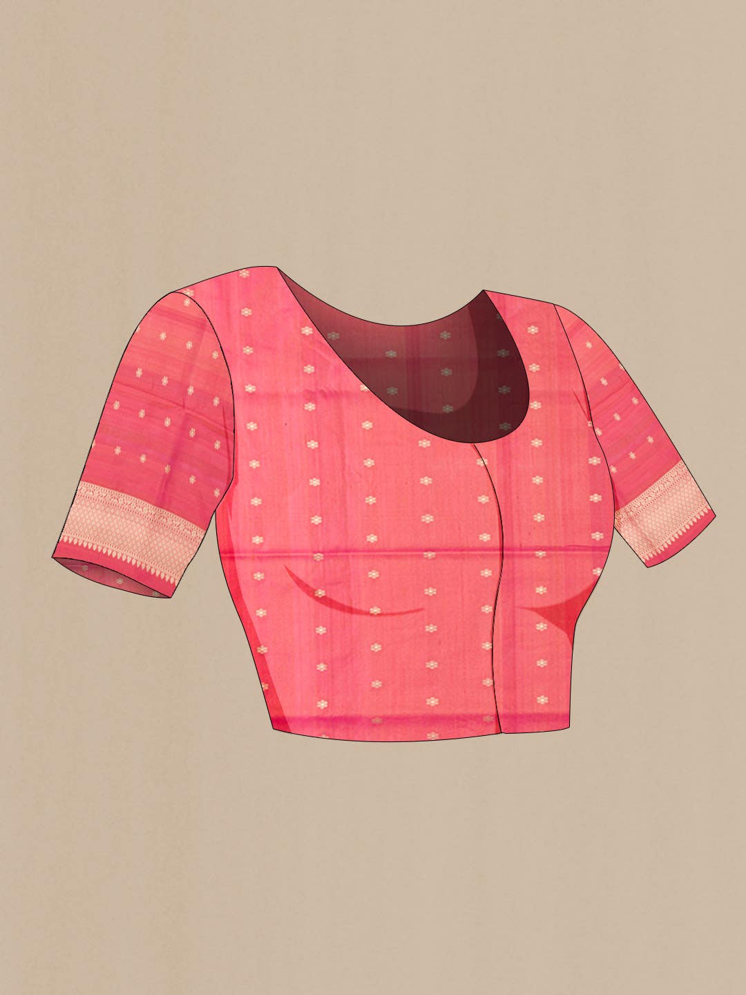 Pink Banarasi Tussar Silk Saree
