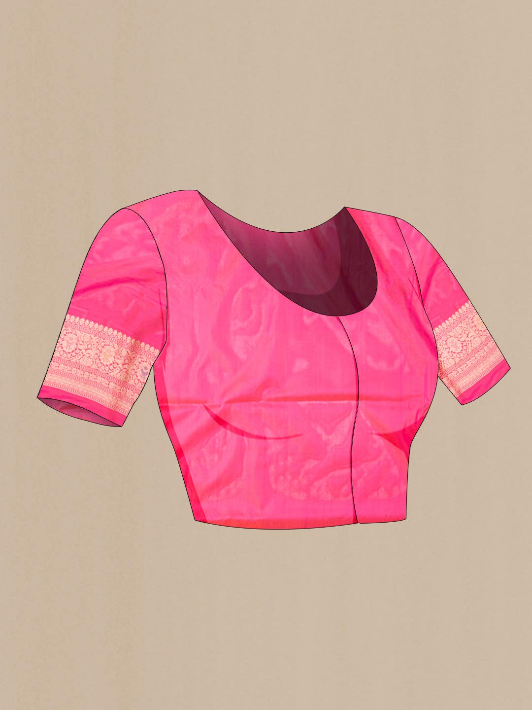 Pink Banarasi Silk Saree