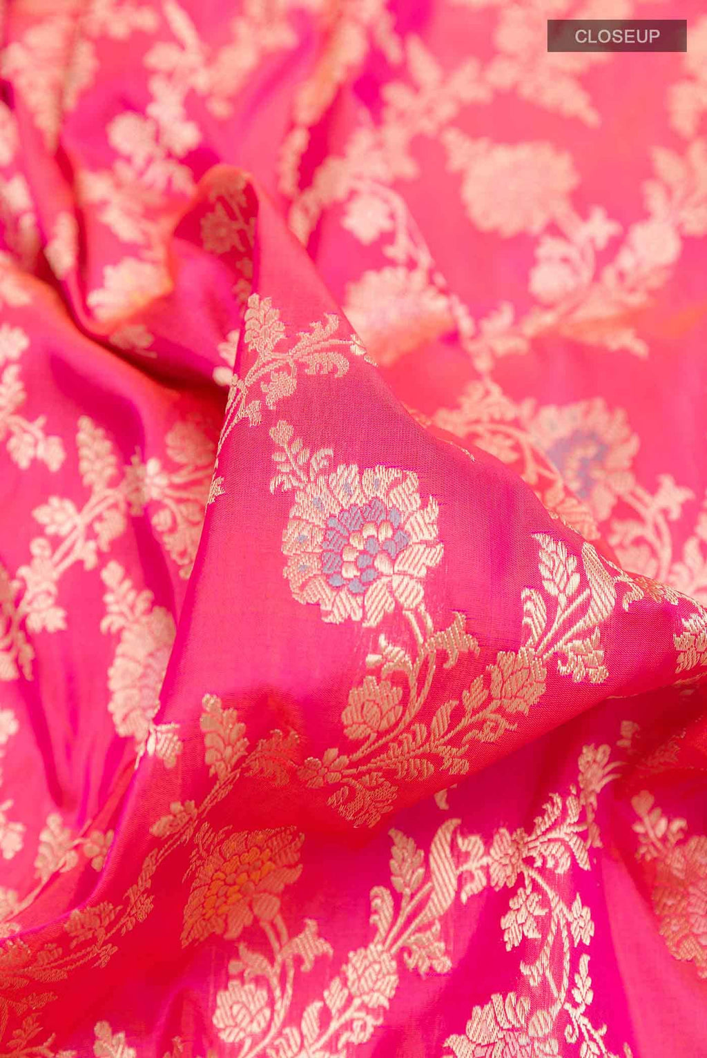 Pink Banarasi Silk Saree