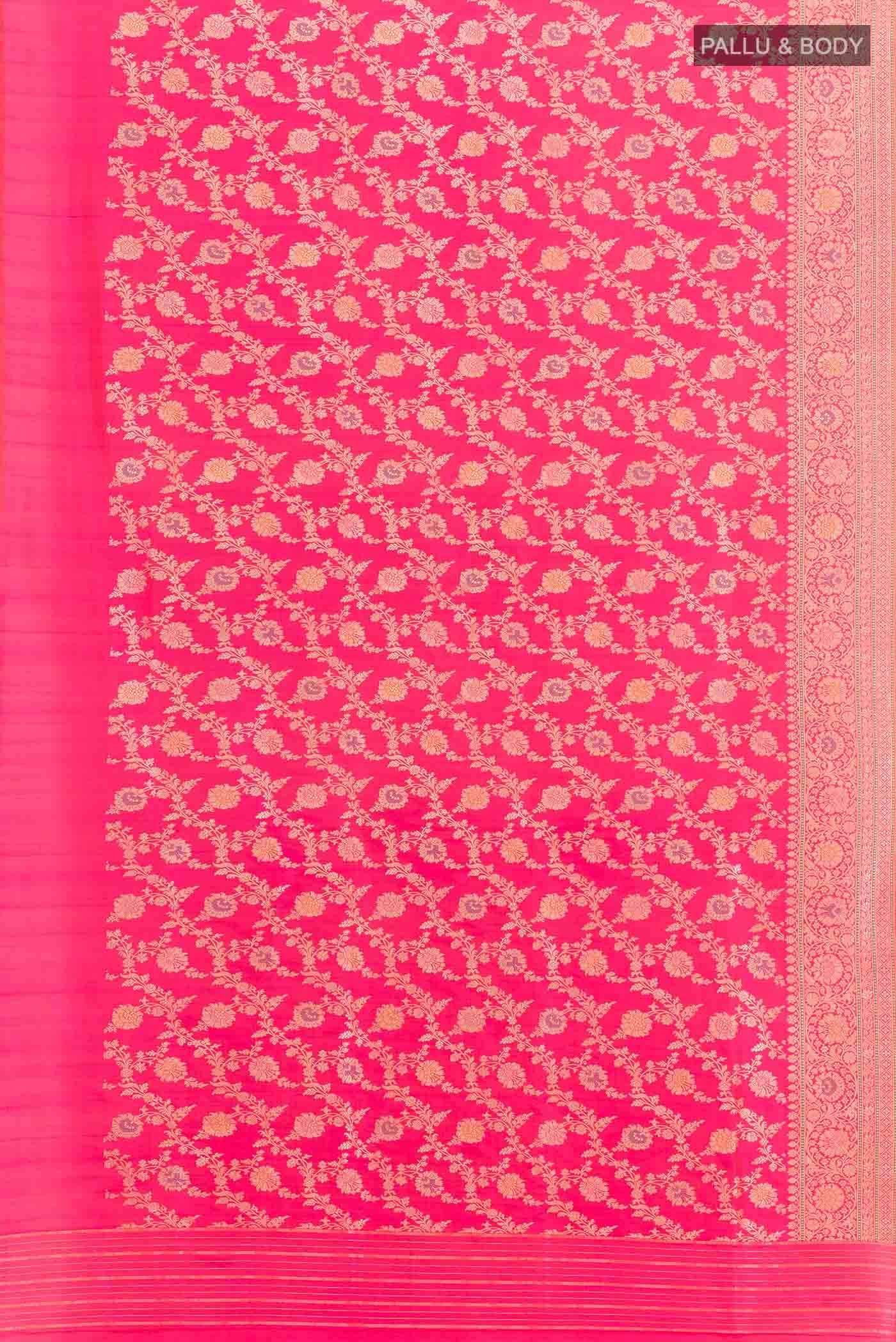 Pink Banarasi Silk Saree
