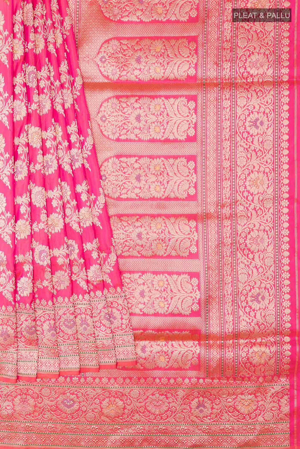 Pink Banarasi Silk Saree