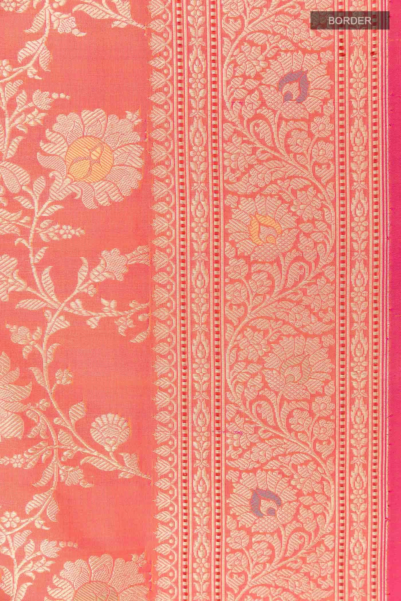 Pink Dual Tone Banarasi Silk Saree