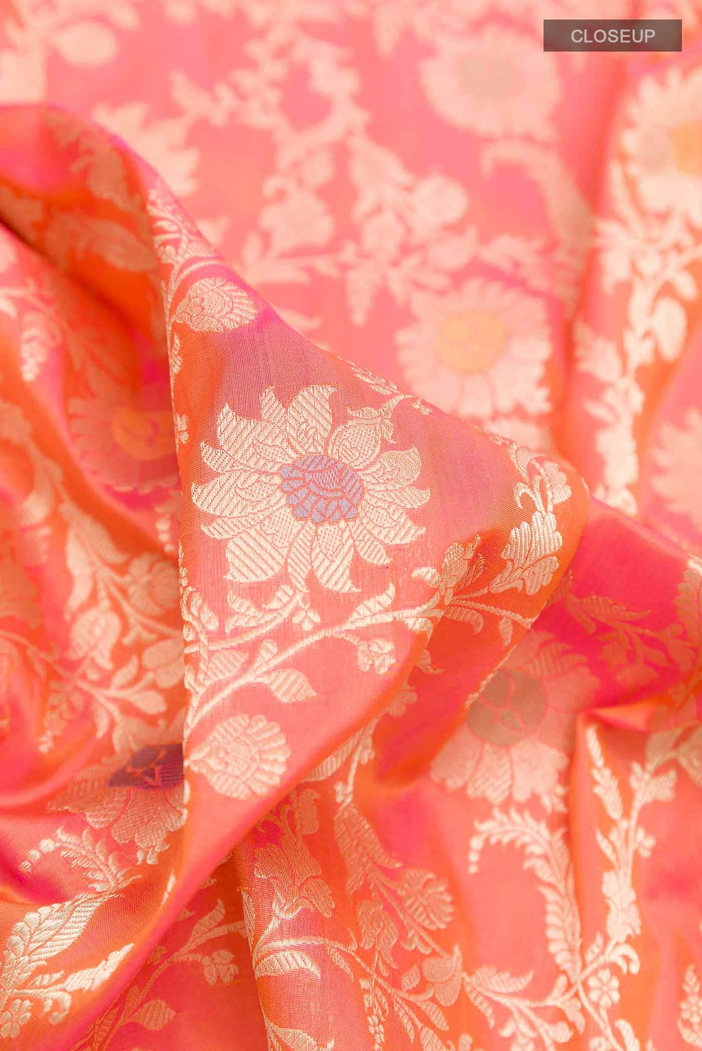 Pink Dual Tone Banarasi Silk Saree