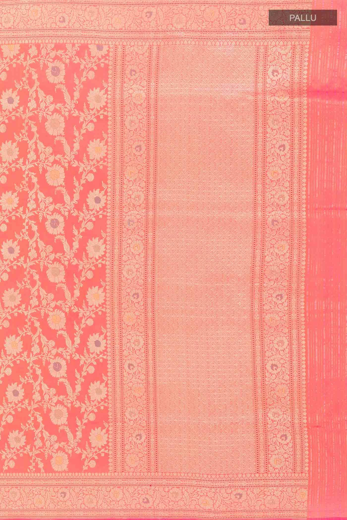 Pink Dual Tone Banarasi Silk Saree