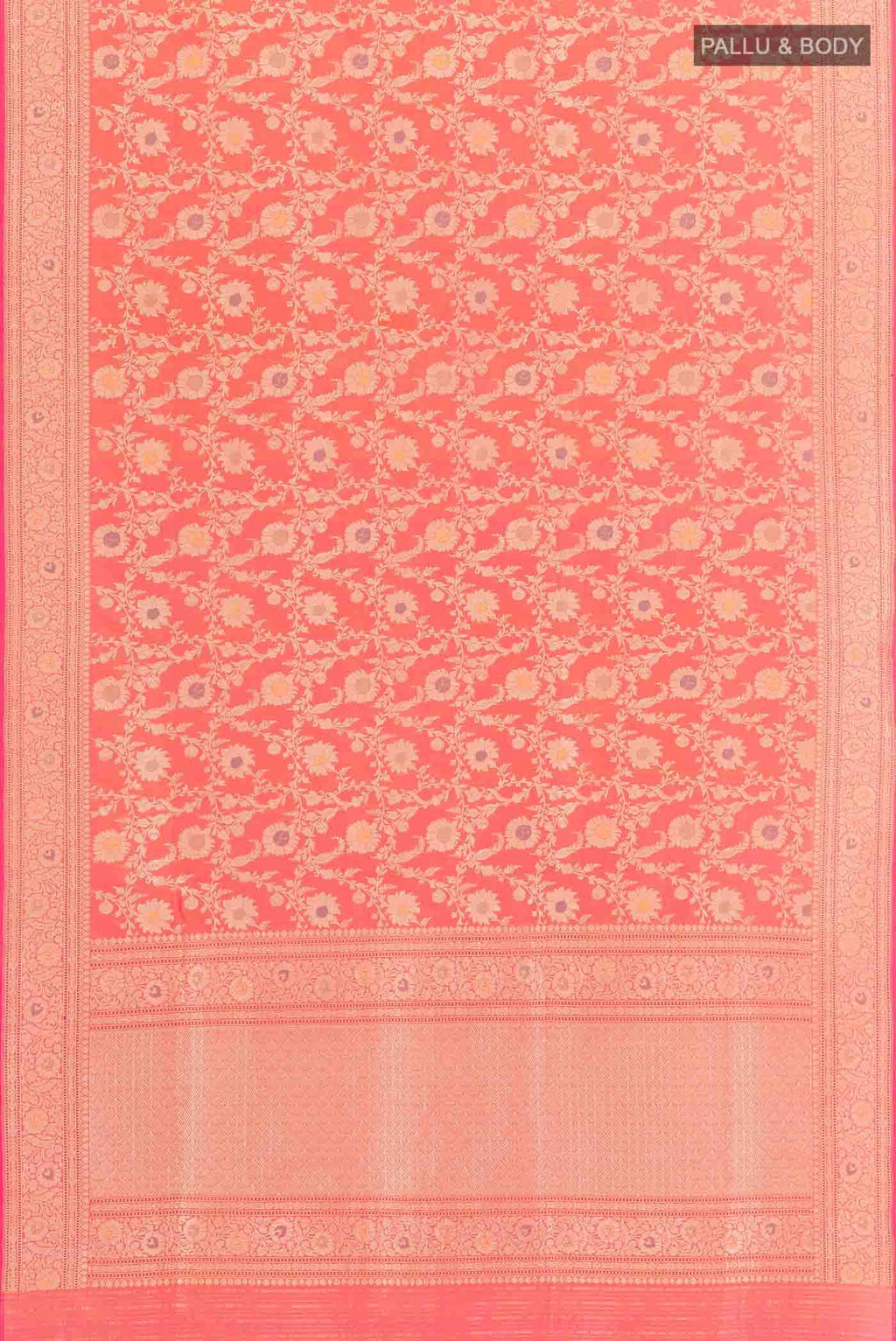 Pink Dual Tone Banarasi Silk Saree