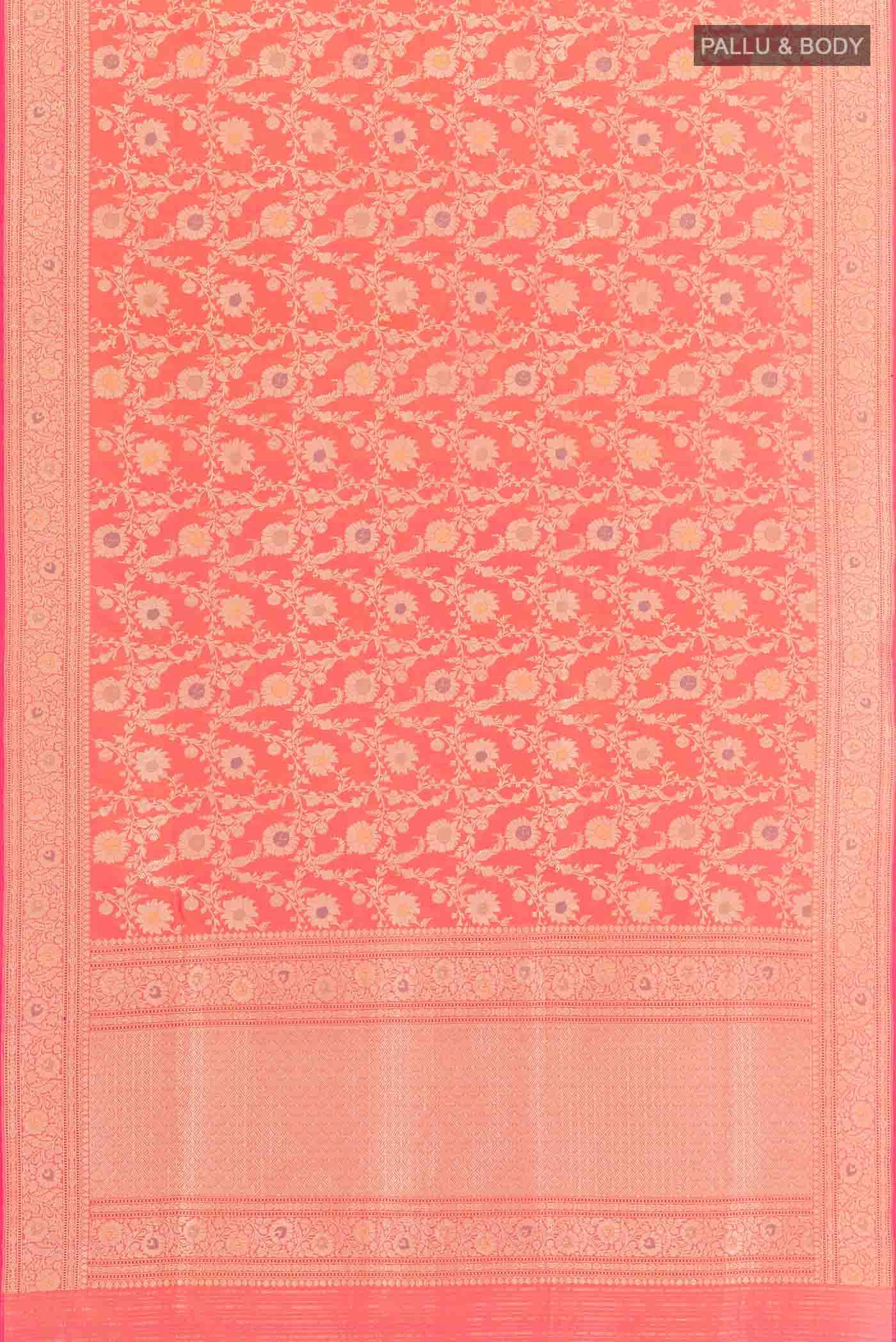 Pink Dual Tone Banarasi Silk Saree