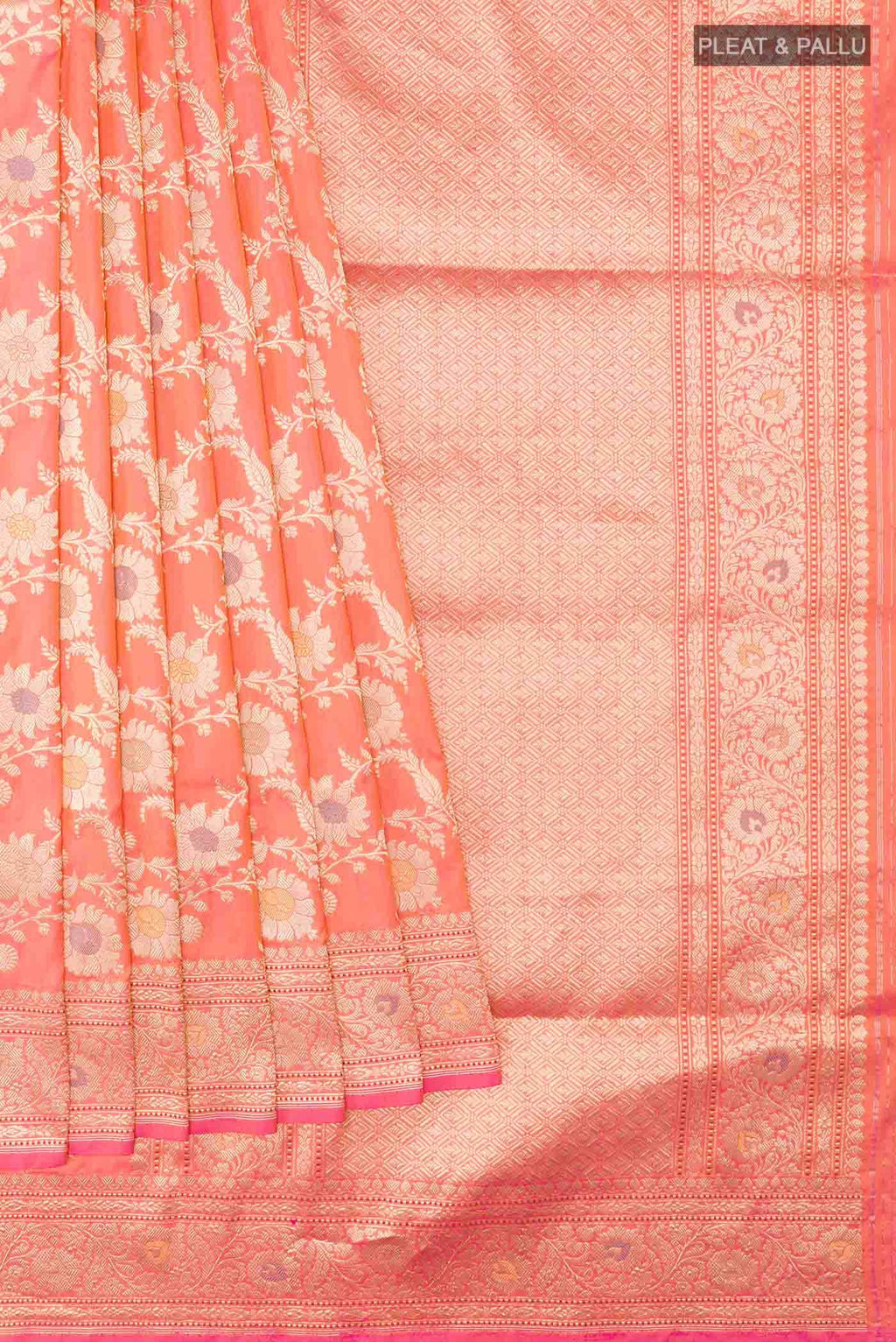 Pink Dual Tone Banarasi Silk Saree