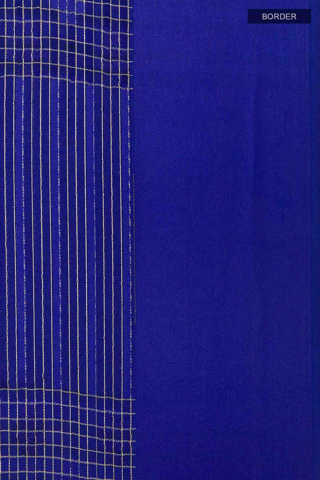 Blue Mysore Crepe Saree