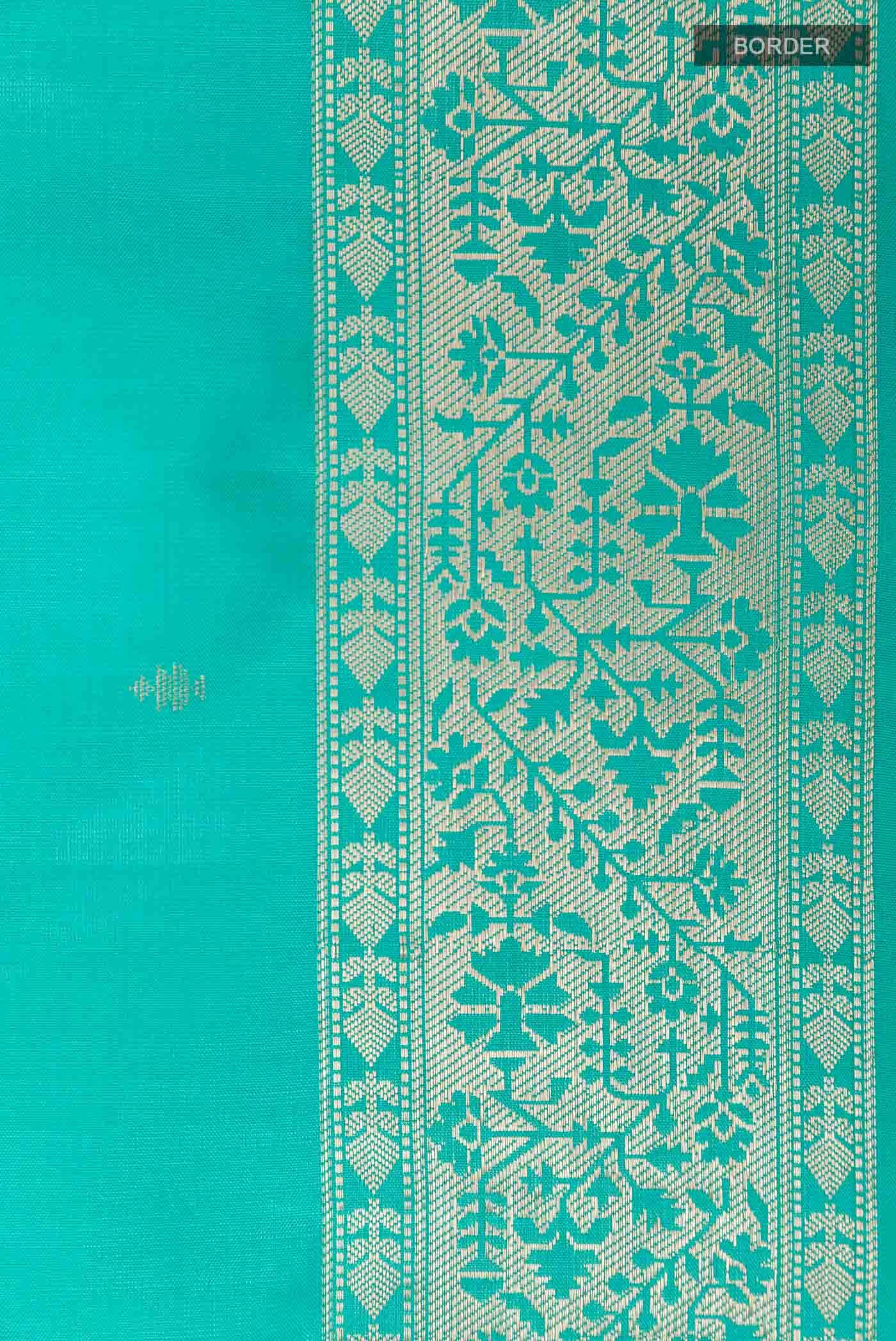 Turquoise Soft Silk Saree
