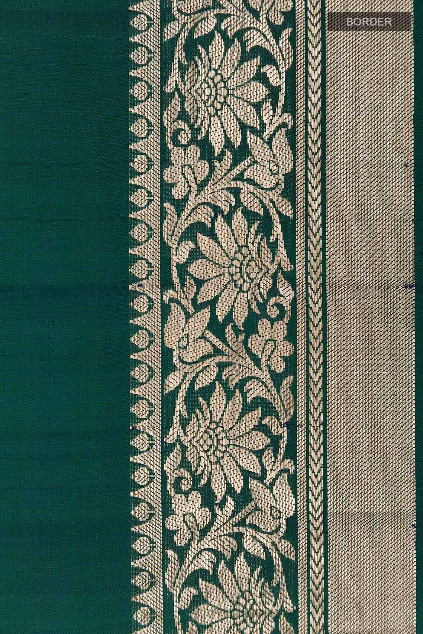 Bottle Green Soft Silk Saree
