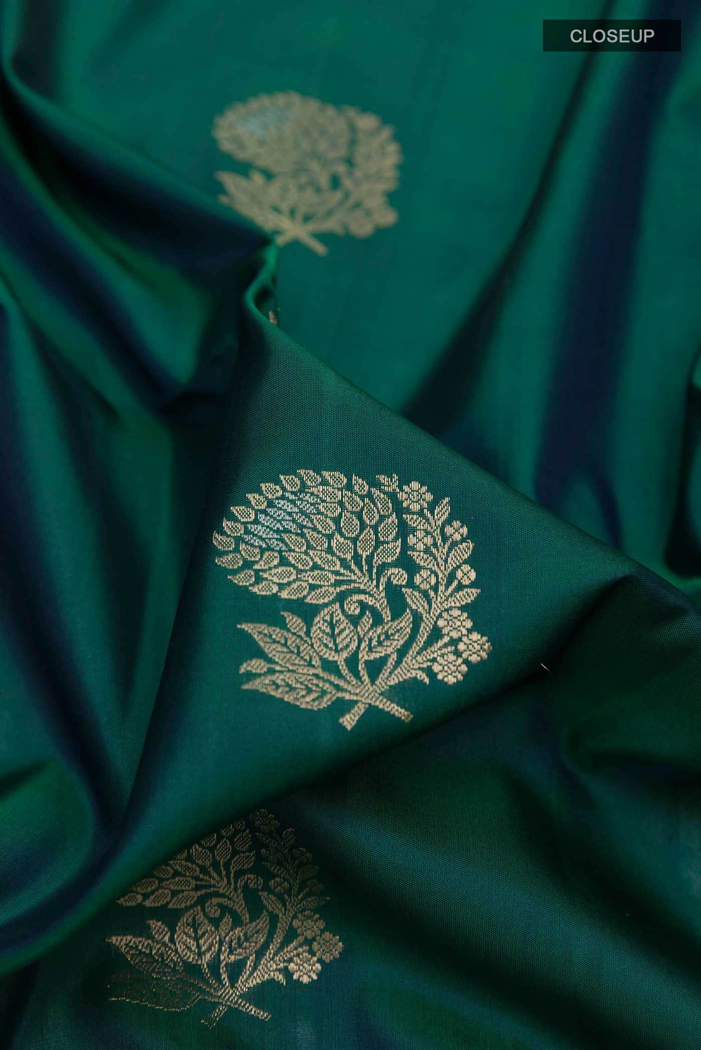 Bottle Green Soft Silk Saree