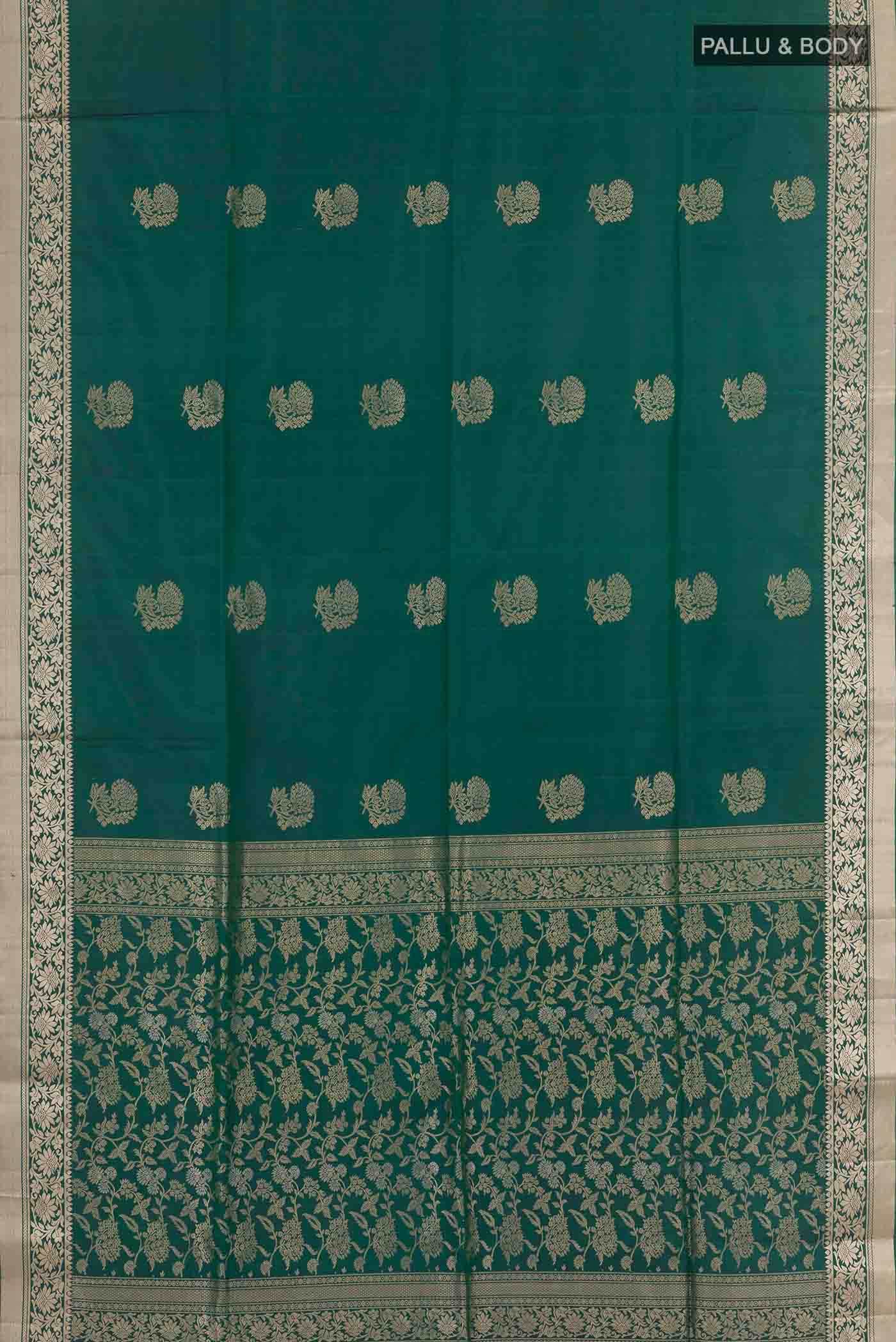 Bottle Green Soft Silk Saree
