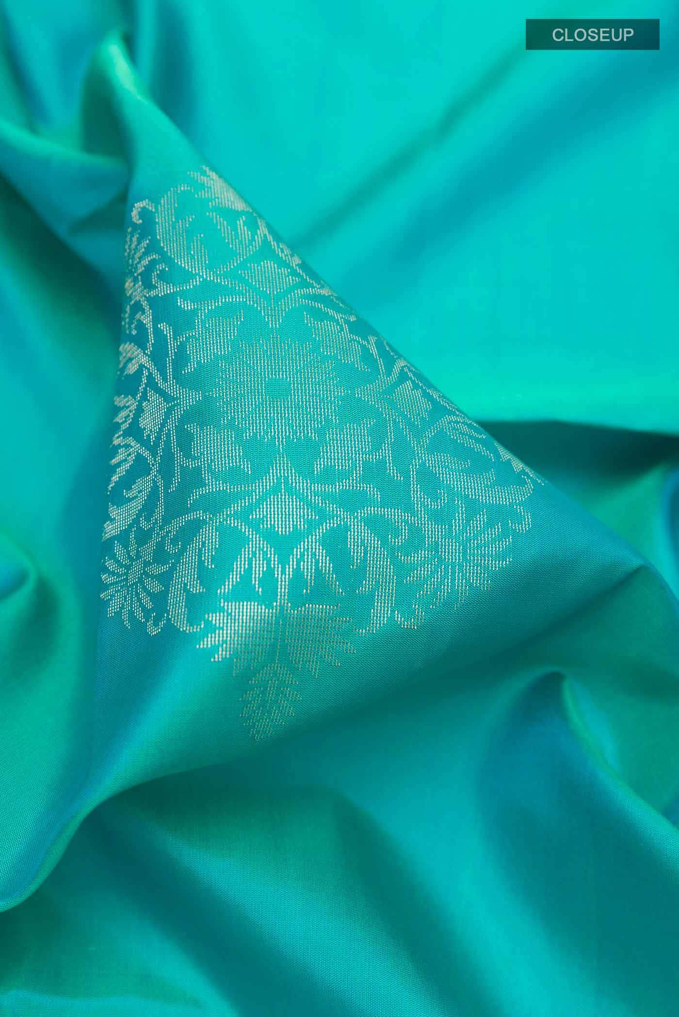 Turquoise Soft Silk Saree