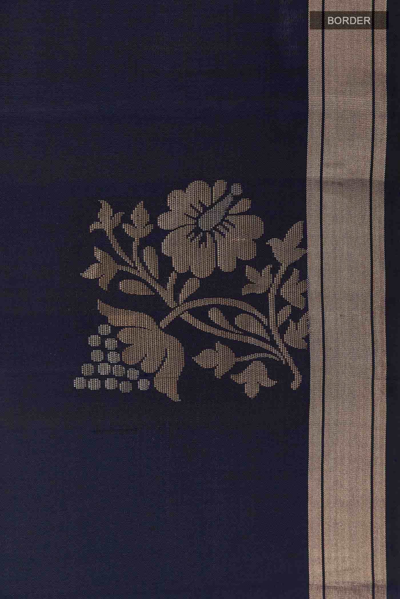 Navy Blue Soft Silk Saree