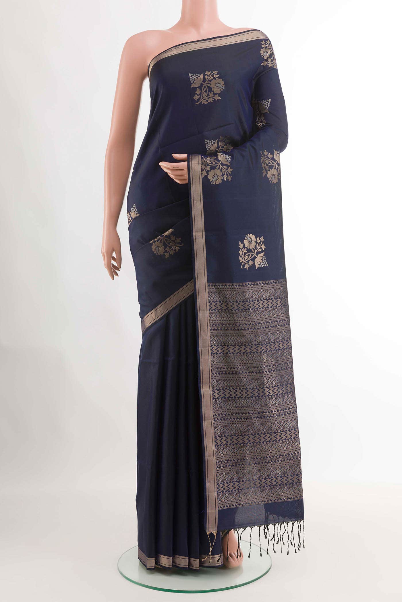 Navy Blue Soft Silk Saree