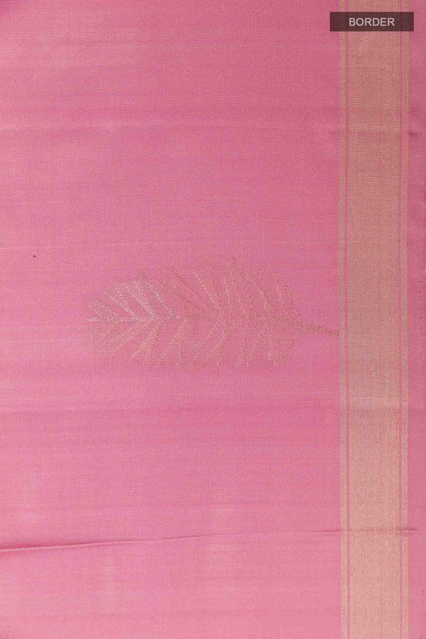 Rose pink Soft Silk Saree