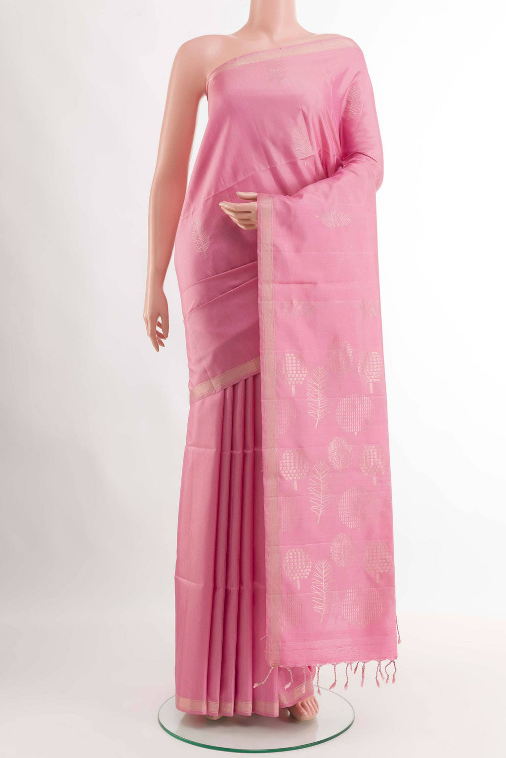 Rose pink Soft Silk Saree