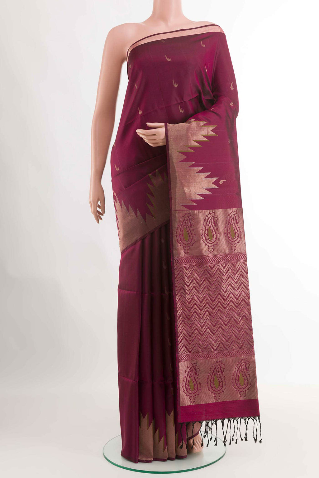 Maroon Soft Silk Saree