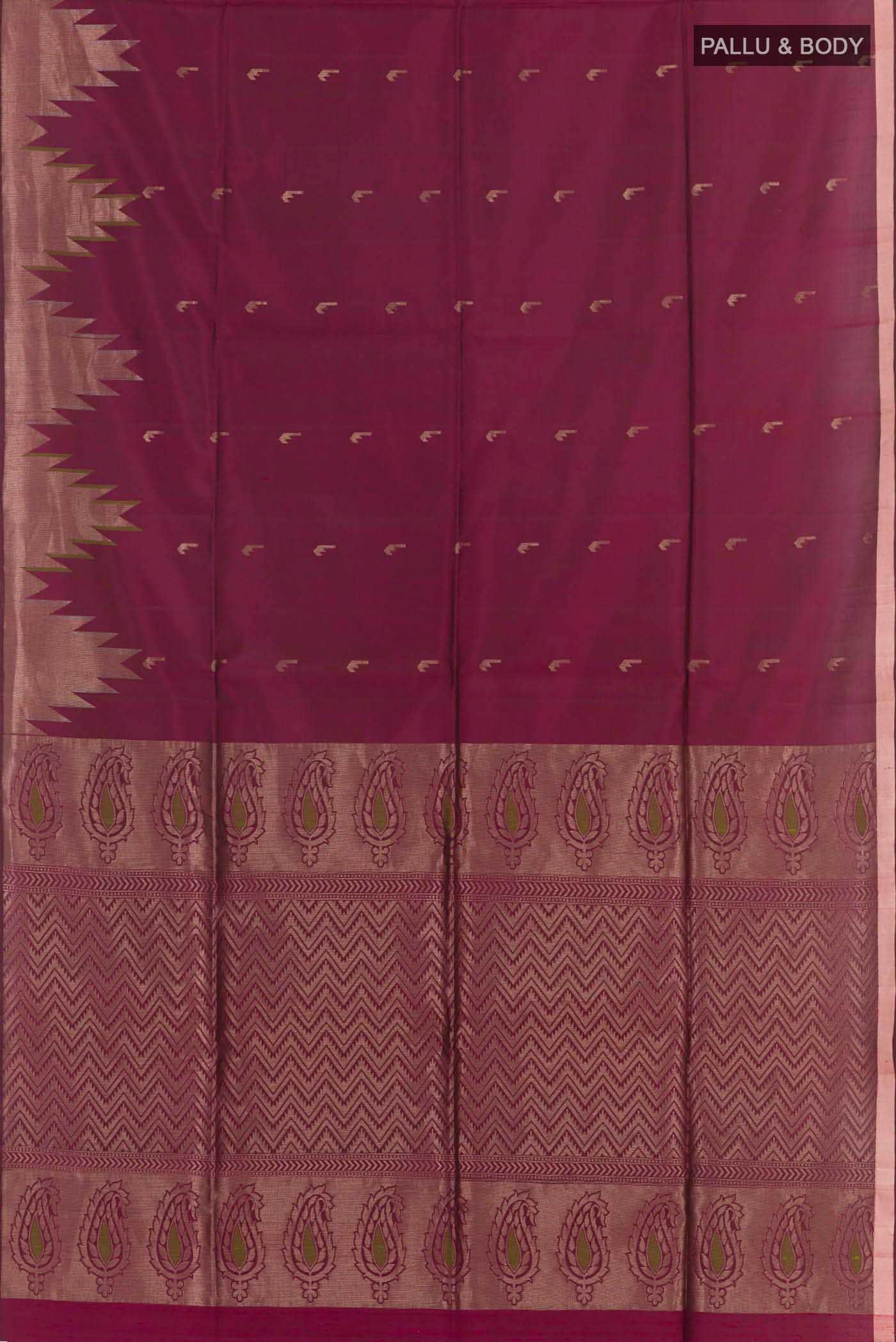 Maroon Soft Silk Saree