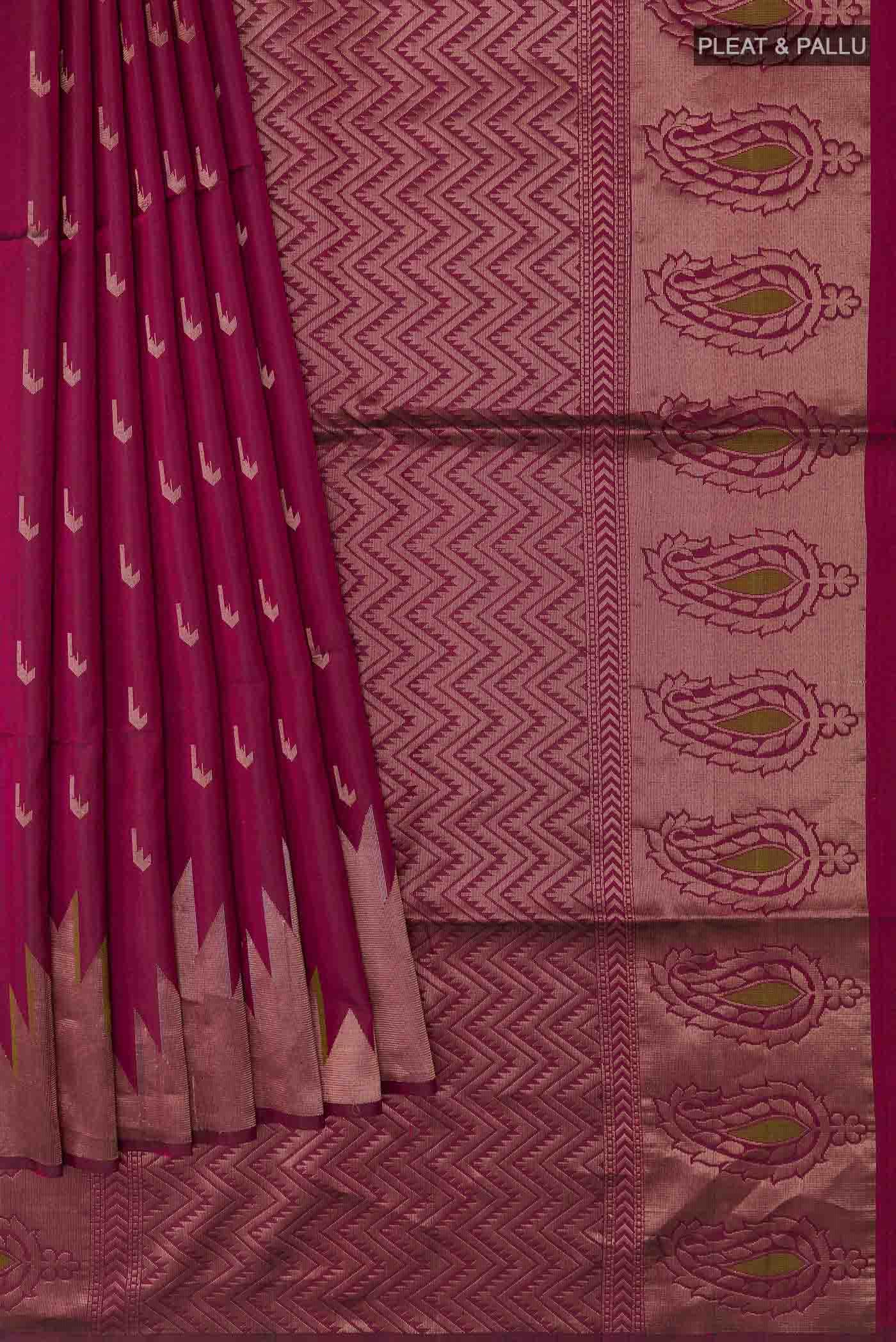 Maroon Soft Silk Saree