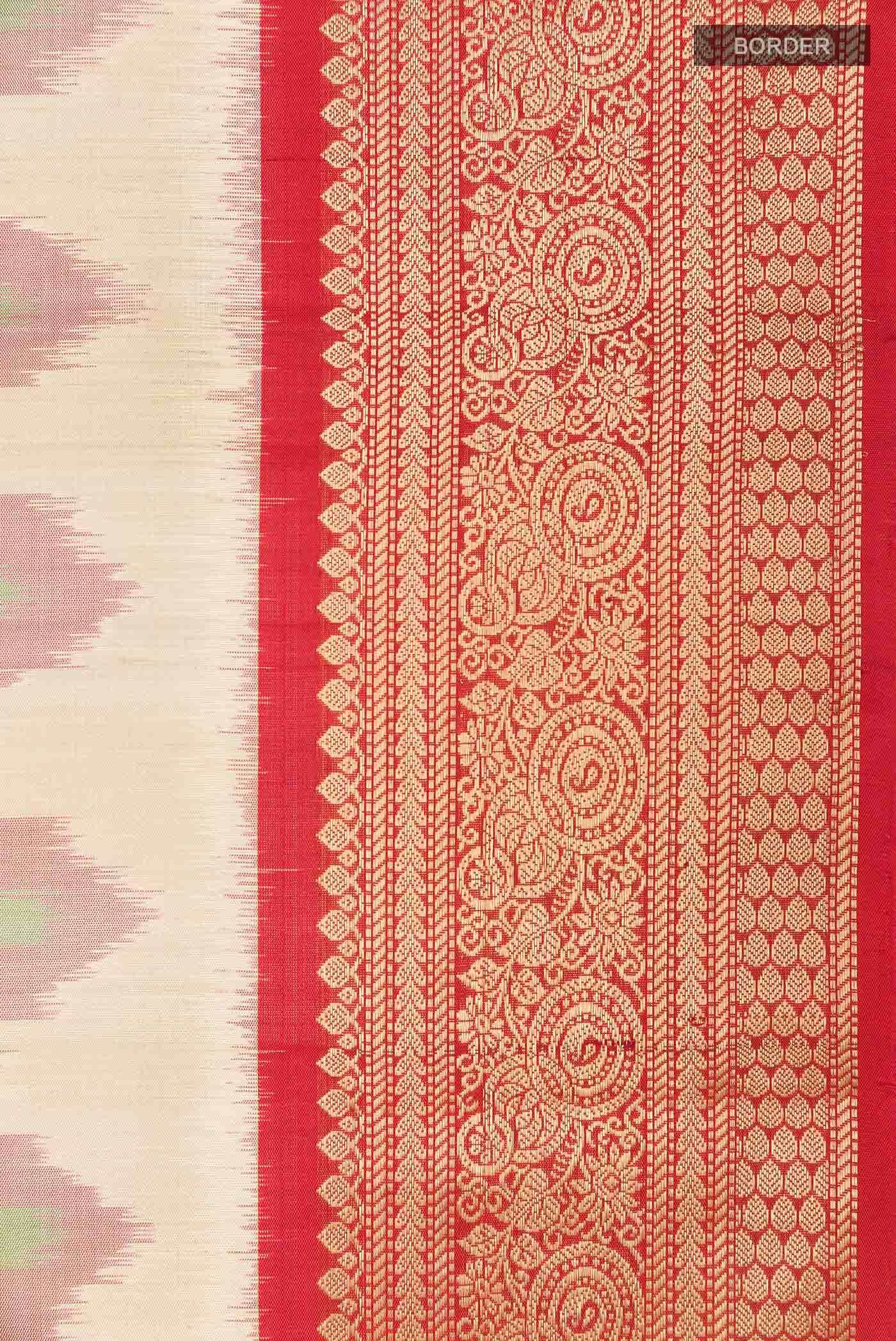 Off White Soft Silk Saree