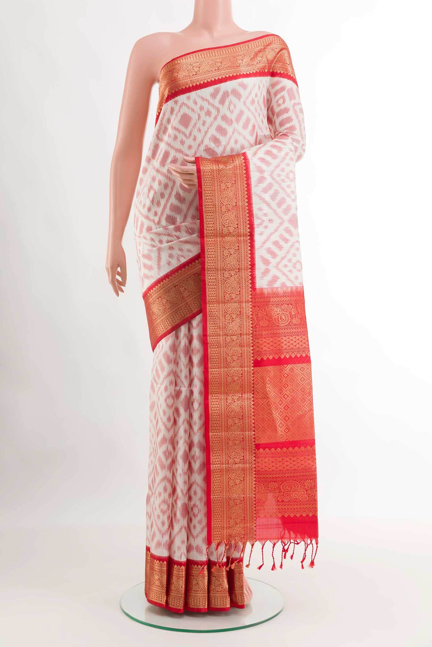 Off White Soft Silk Saree