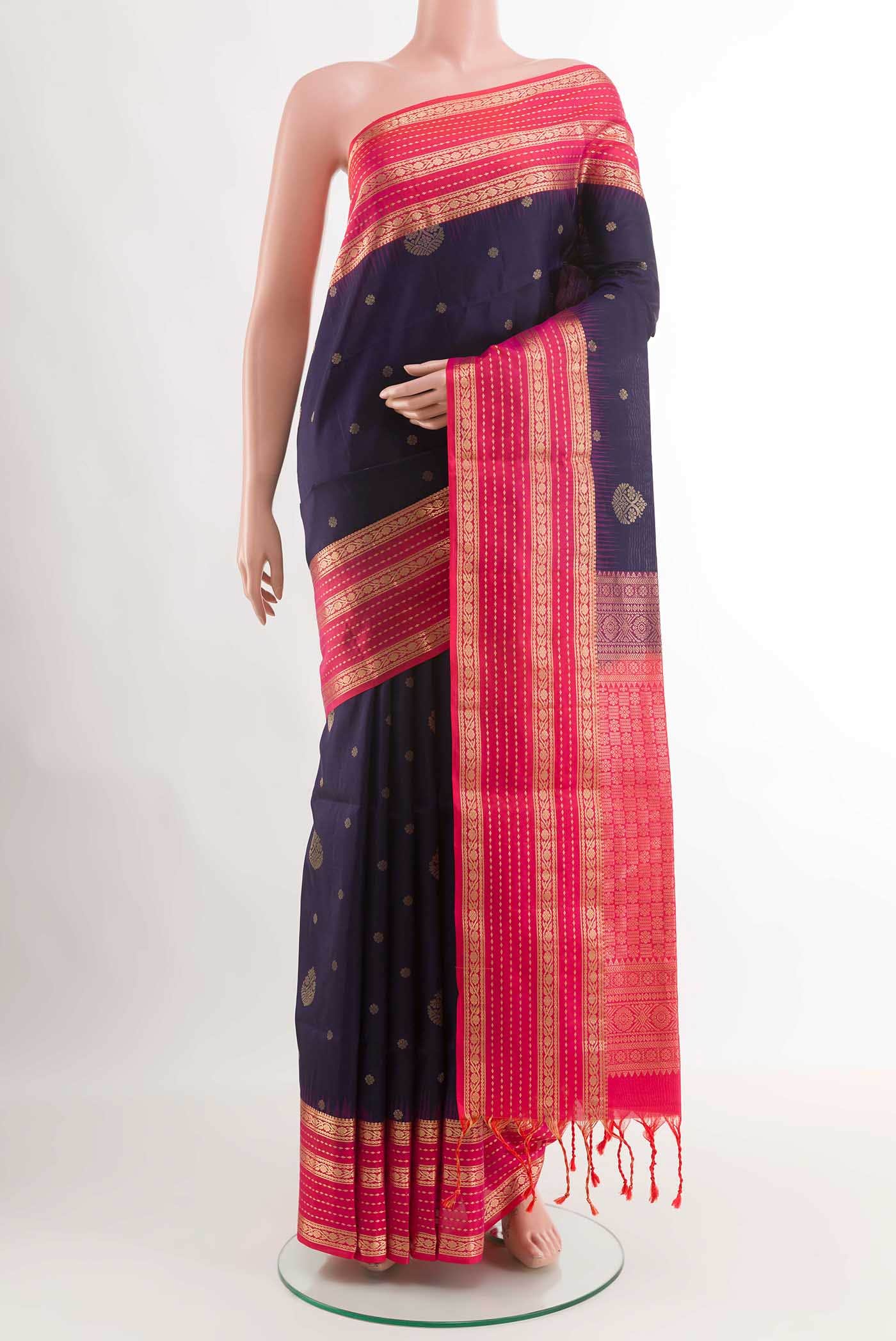 Navy Blue Soft Silk Saree