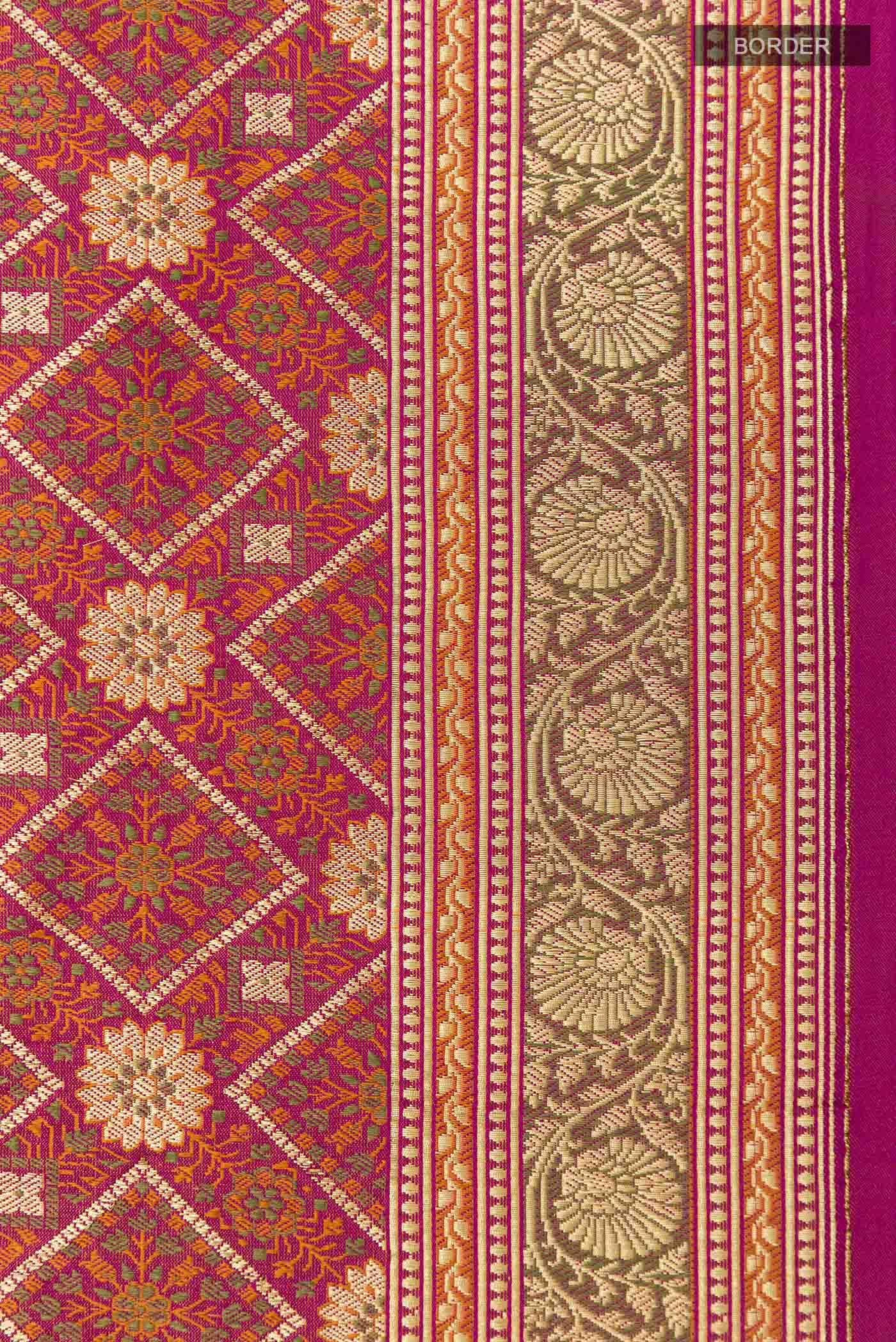 Purple Dual Tone Banarasi Silk Saree