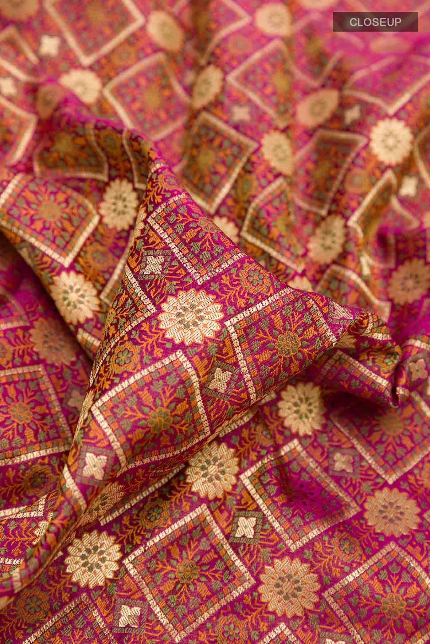Purple Dual Tone Banarasi Silk Saree
