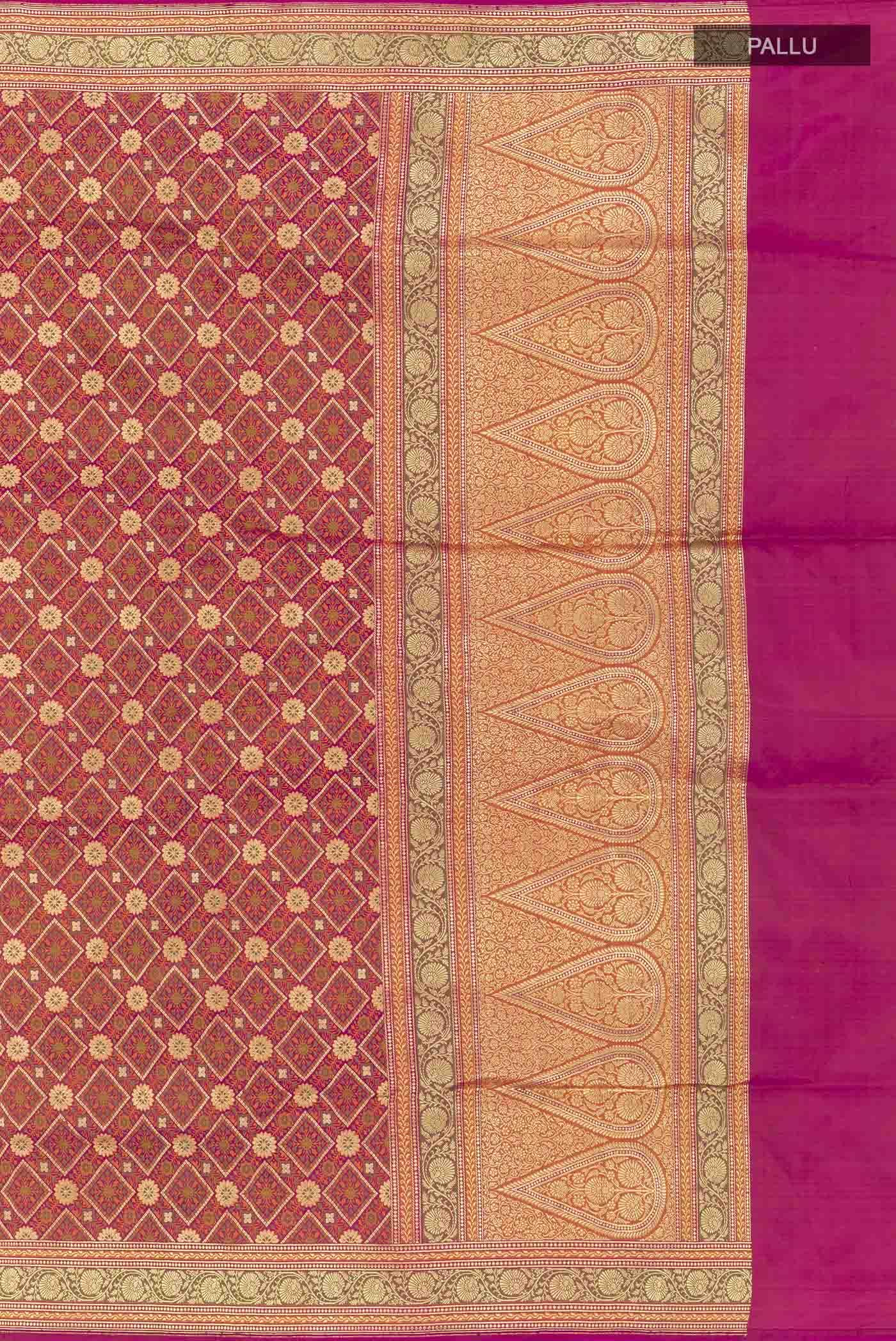 Purple Dual Tone Banarasi Silk Saree