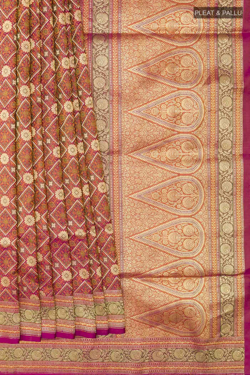 Purple Dual Tone Banarasi Silk Saree