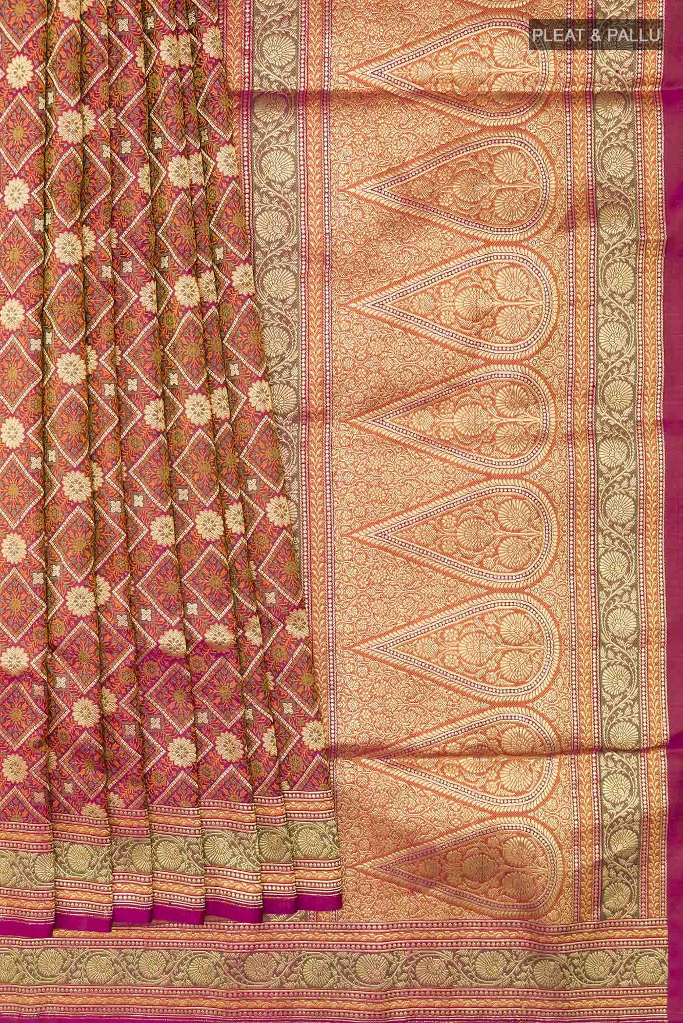 Purple Dual Tone Banarasi Silk Saree