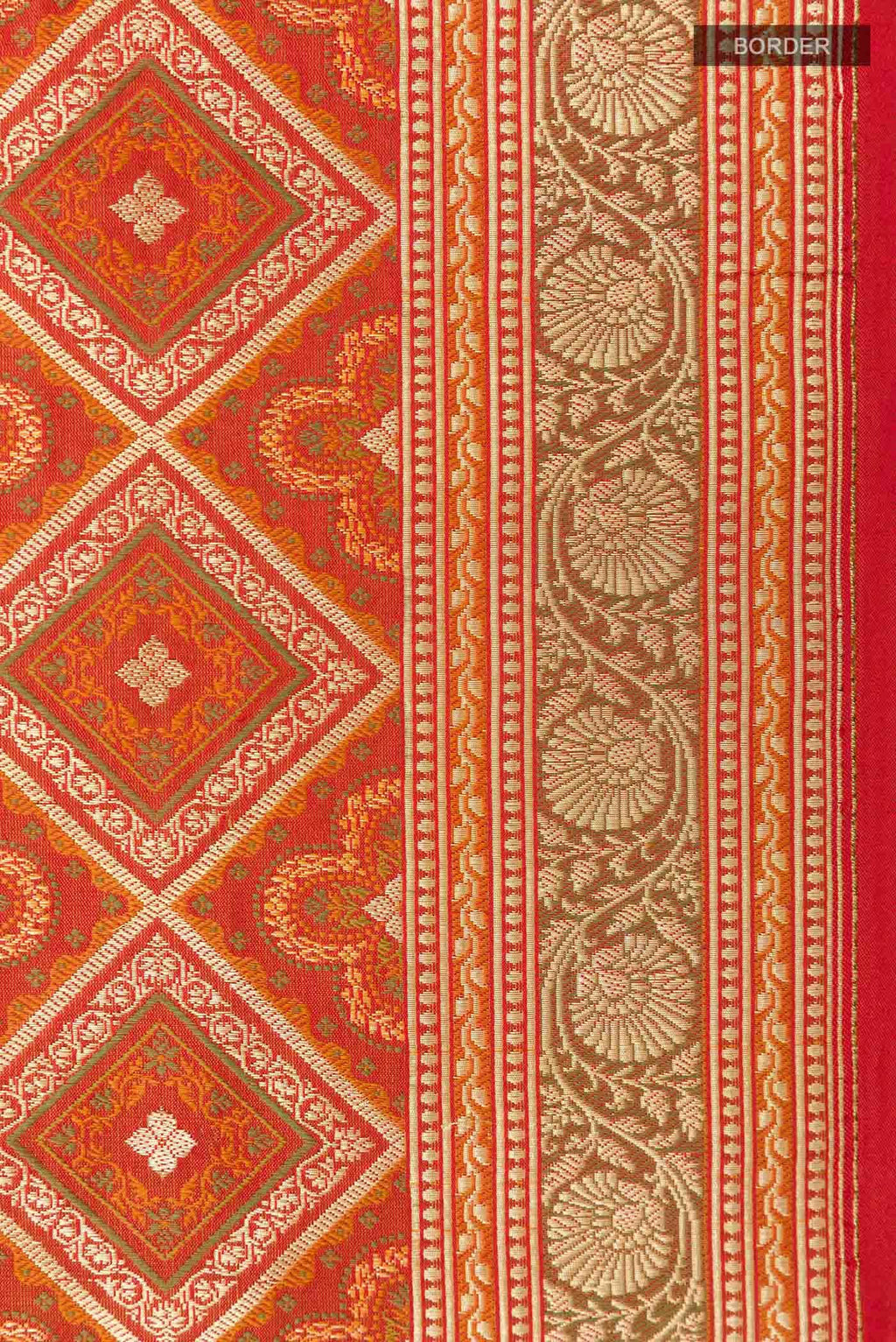 Red Dual Tone Banarasi Silk Saree