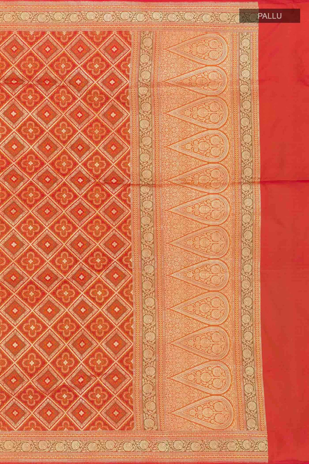 Red Dual Tone Banarasi Silk Saree