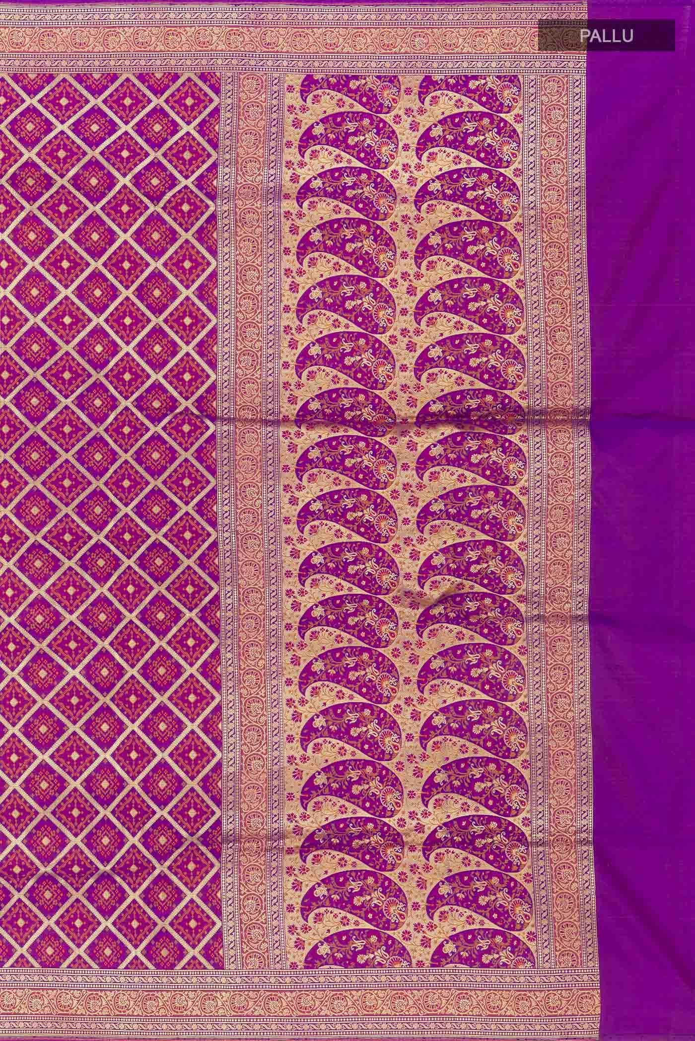 Purple Dual Tone Banarasi Silk Saree