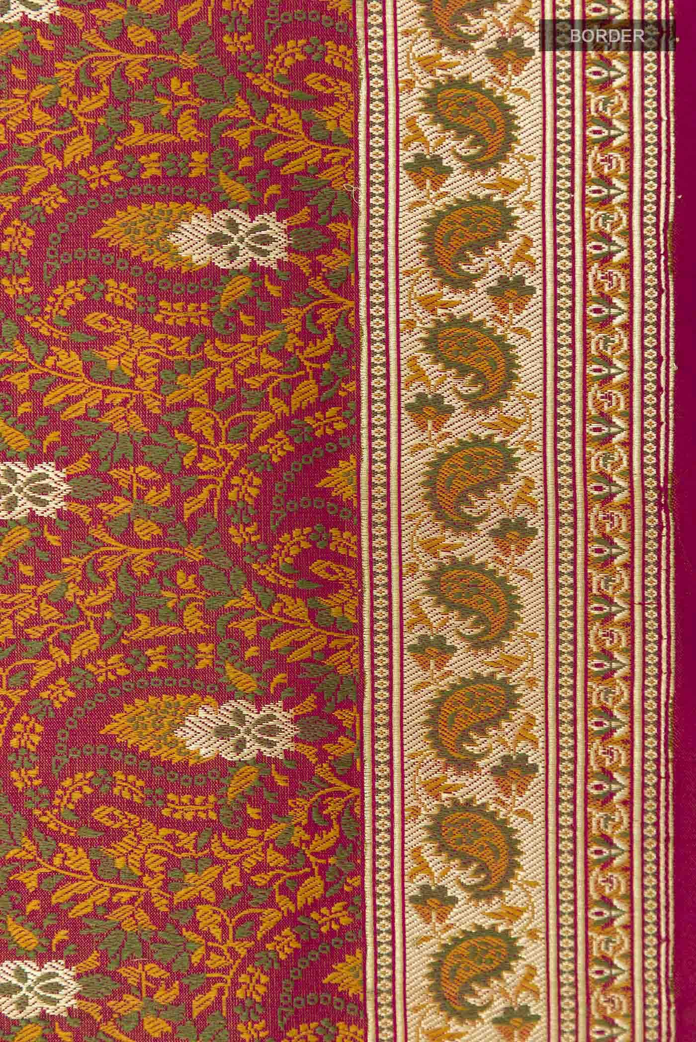 Purple Dual Tone Banarasi Silk Saree