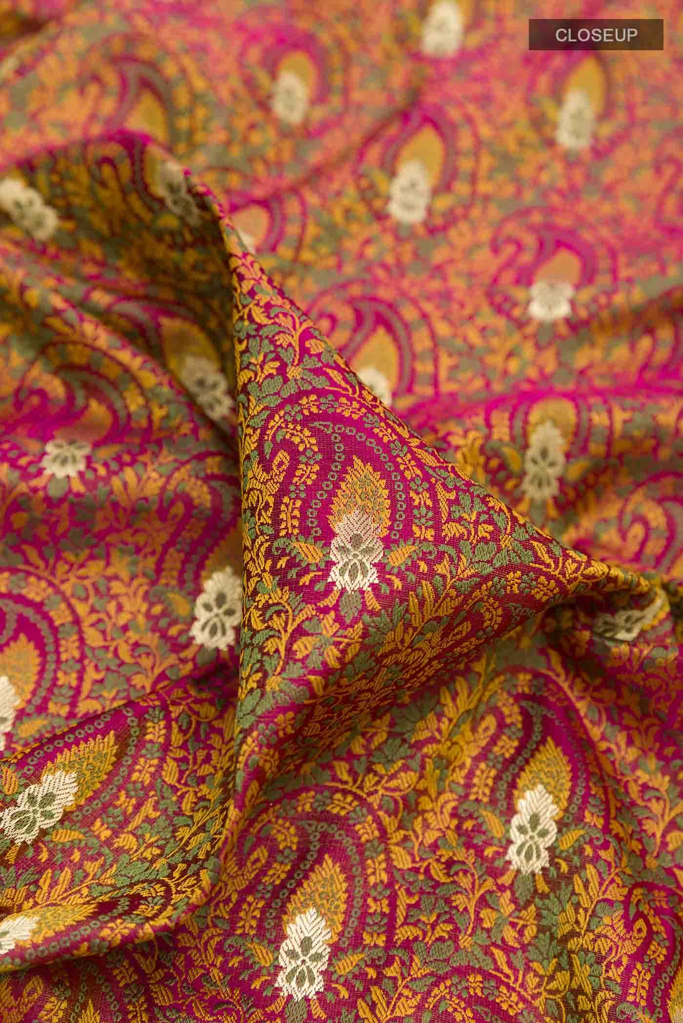 Purple Dual Tone Banarasi Silk Saree