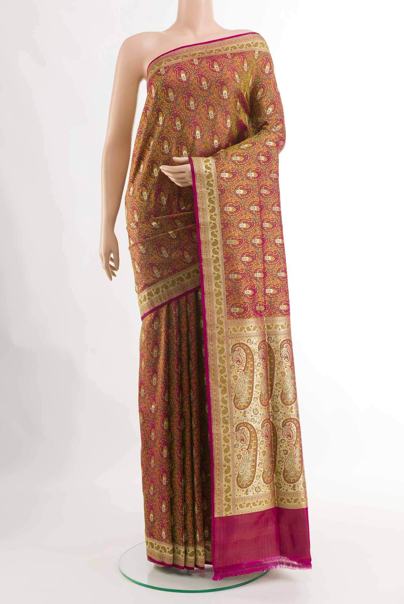 Purple Dual Tone Banarasi Silk Saree