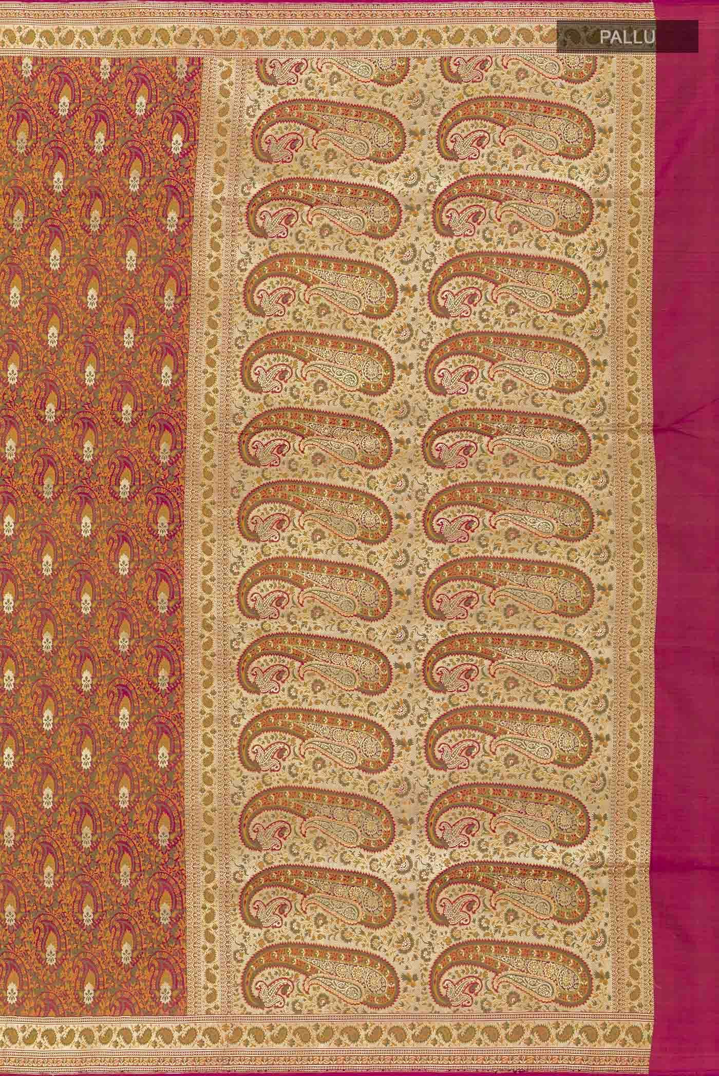 Purple Dual Tone Banarasi Silk Saree