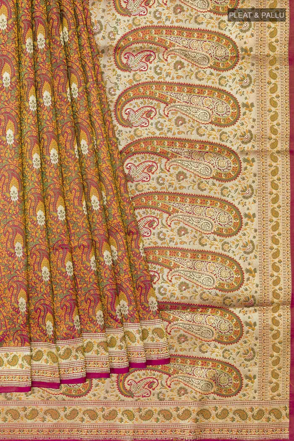 Purple Dual Tone Banarasi Silk Saree