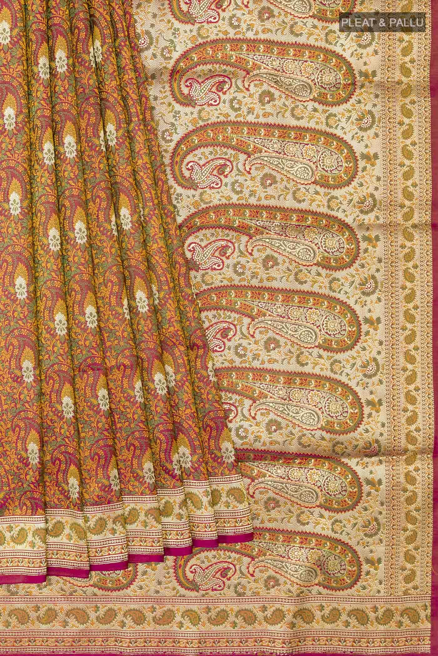 Purple Dual Tone Banarasi Silk Saree