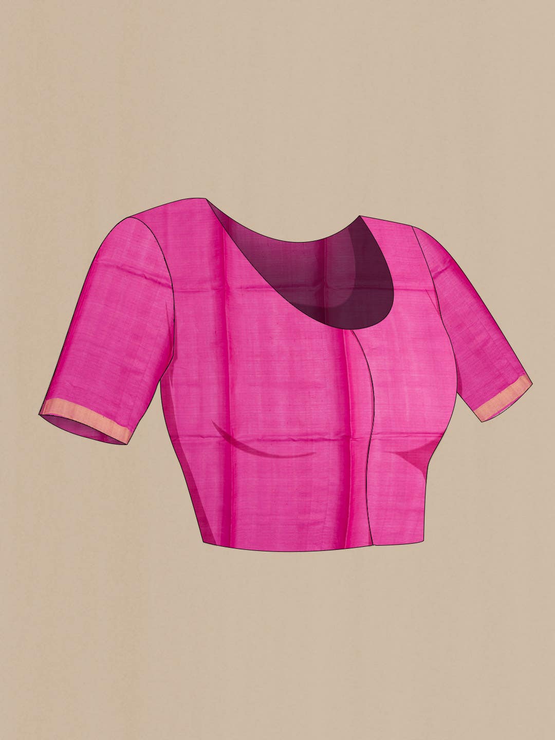 Pink Tussar Silk Saree