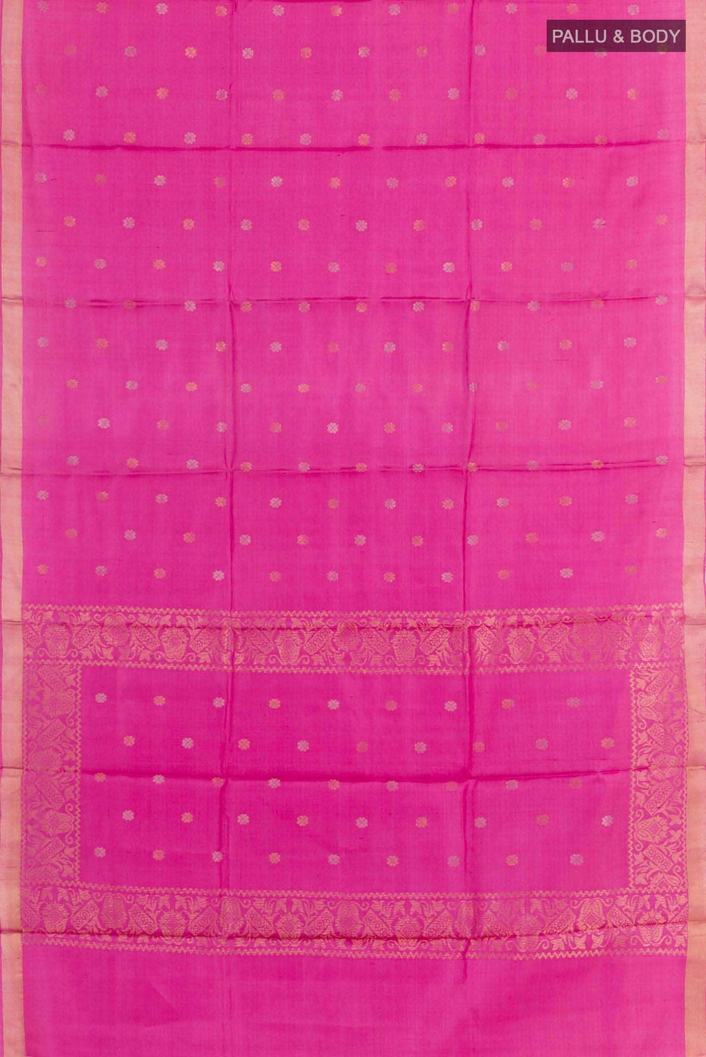 Pink Tussar Silk Saree