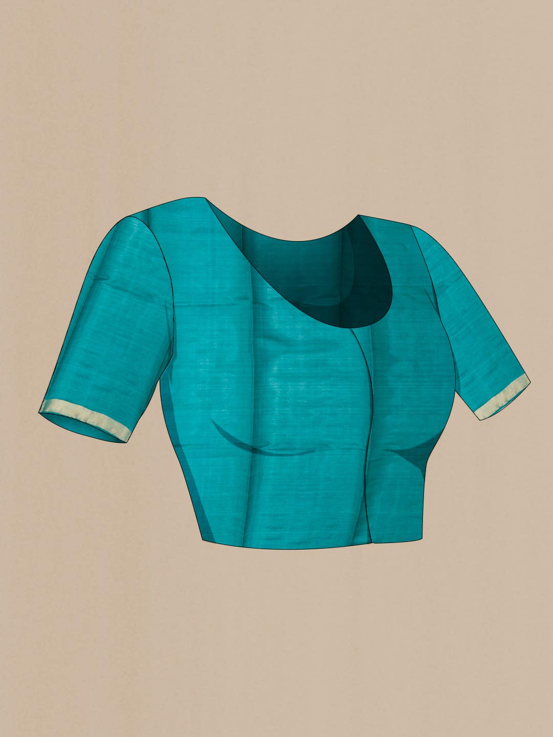 Blue Tussar Silk Saree
