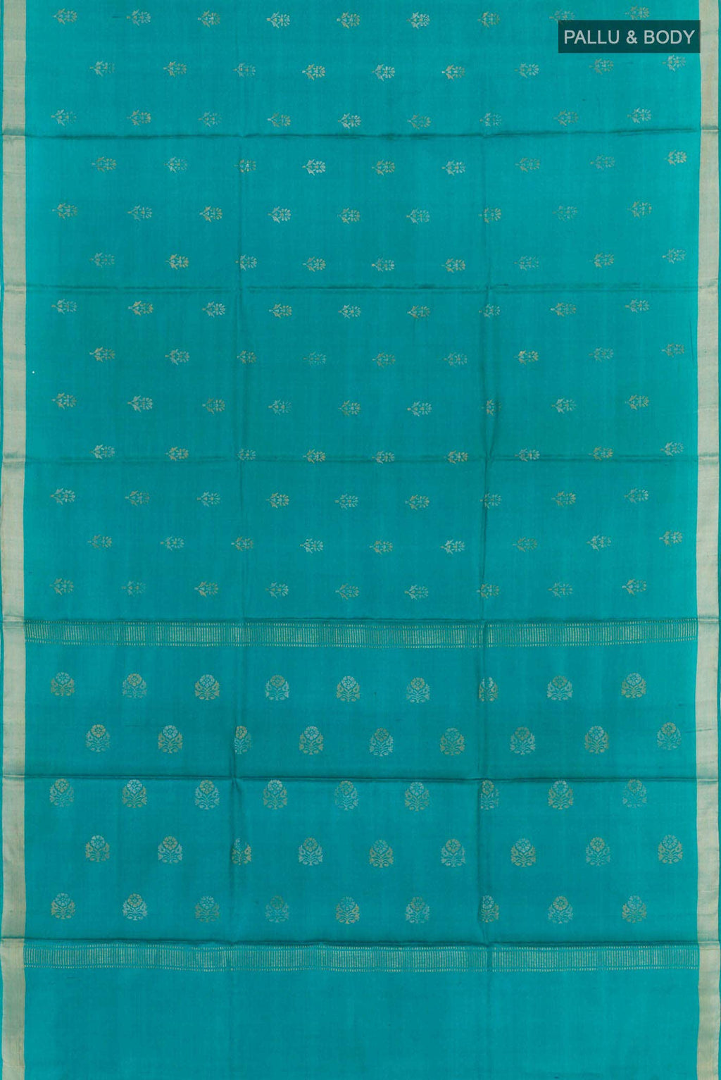 Blue Tussar Silk Saree