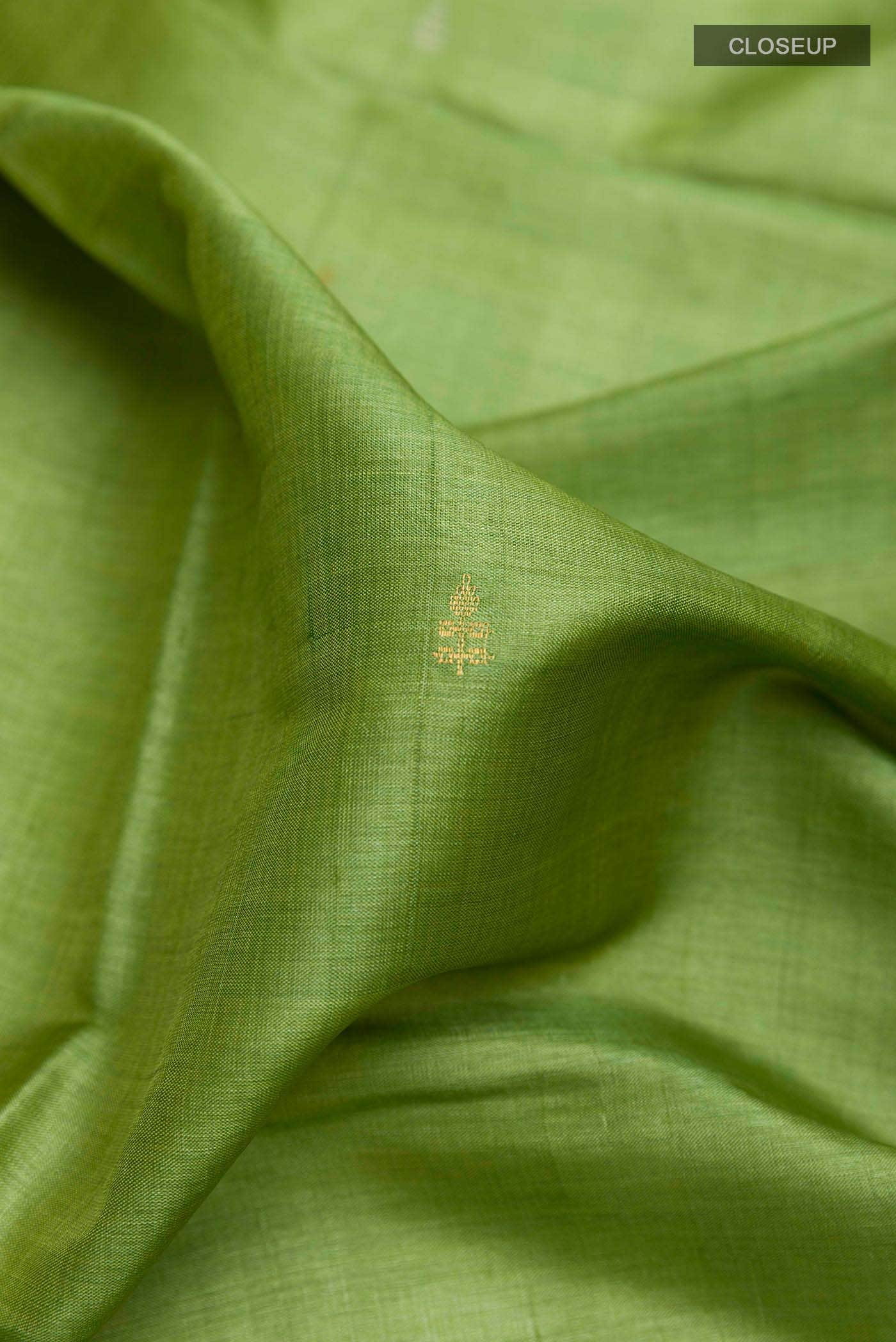 Green Tussar Silk Saree