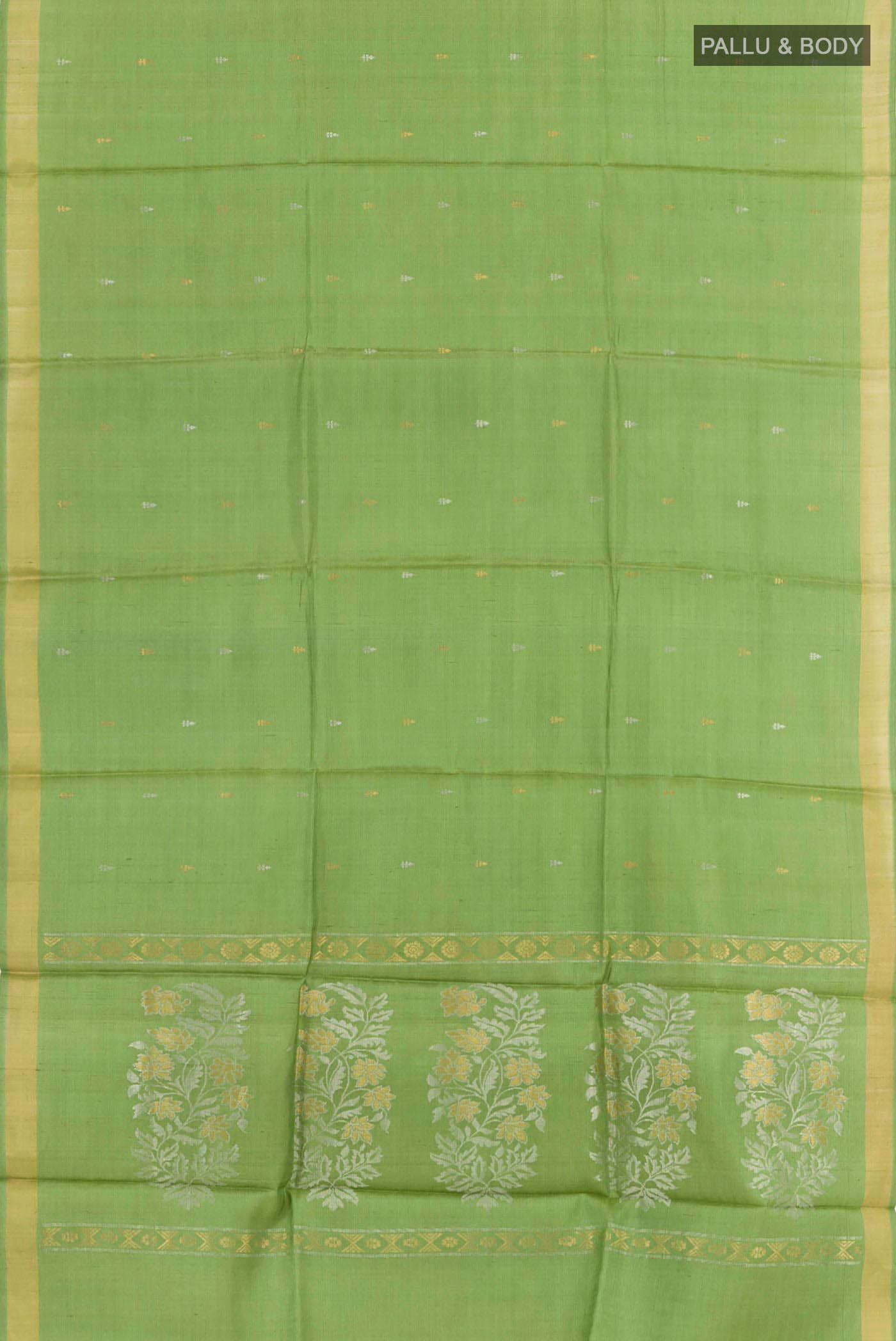 Green Tussar Silk Saree