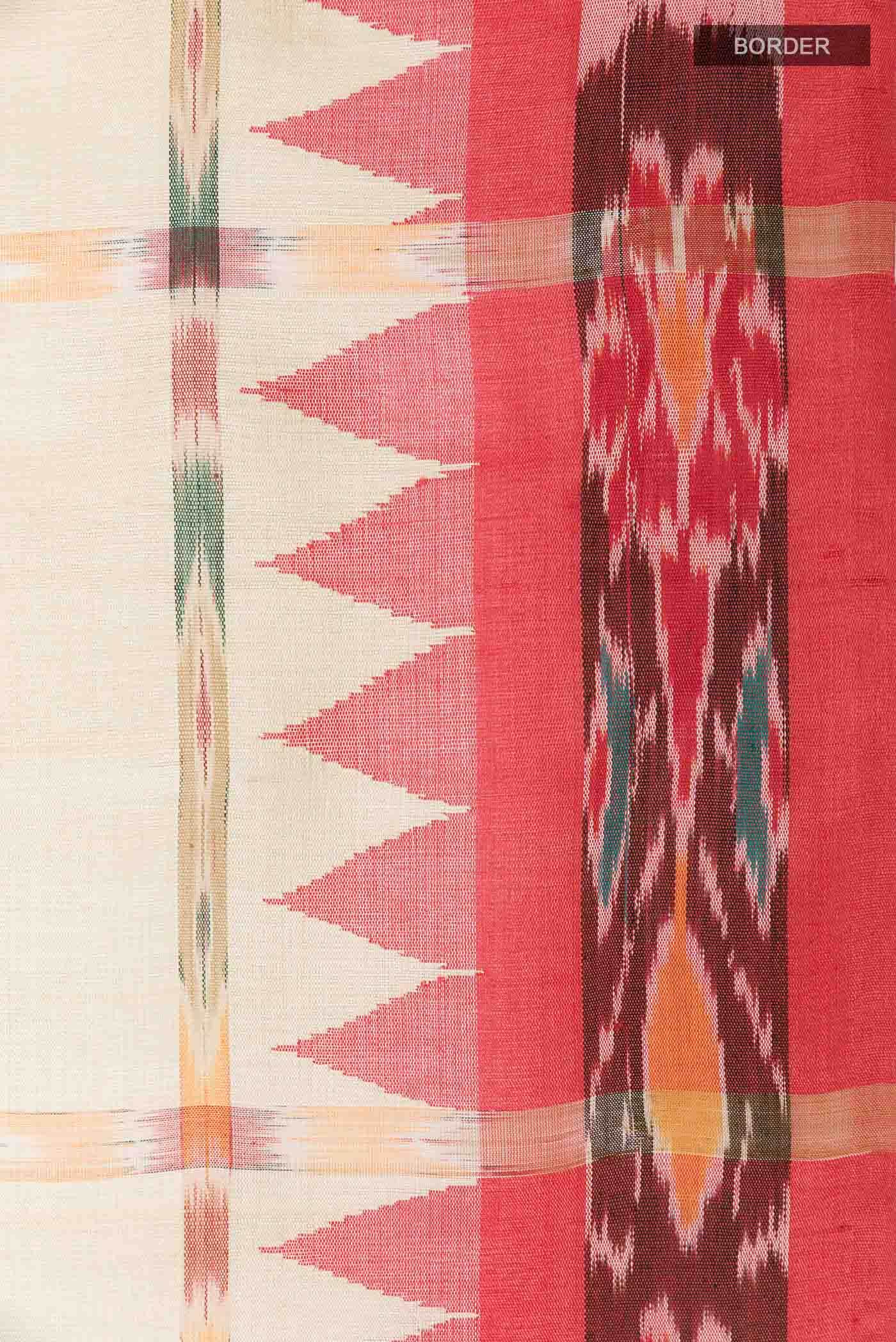 Beige Tussar Saree